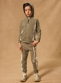 Gilet à capuche Kaki et Blanc MMAZIPAGE / 25E3PG53JGHG600