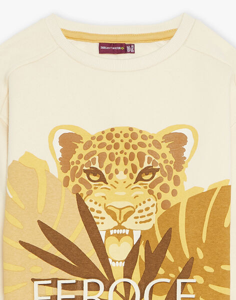 Sweat Jacquard vanille FALEOPAGE / 23E3PG81SWE114