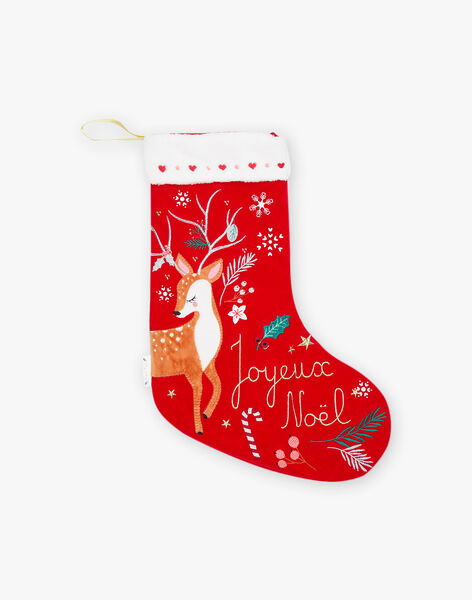 Botte de Noël en velours rouge biche DOUMETTE / 22H4PF71ACD050