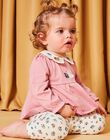 Ensemble blouse rose et legging fleuris DAEMMA / 22H1BFE1ENS309