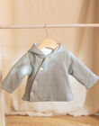 Veste à capuche en coton tubique vert sauge réversible naissance mixte COLMAN / 22E0CMC1VESG610