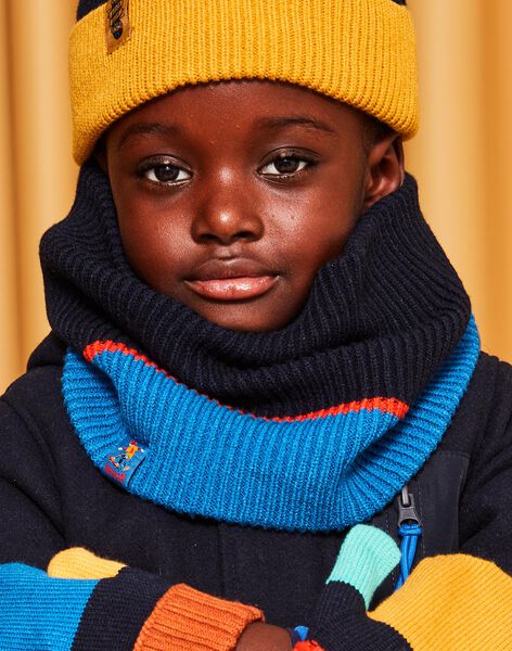 Snood en tricot tricolore DEROULAGE / 22H4PGM2SNO713