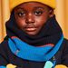 Snood en tricot tricolore
