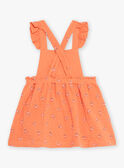 Robe chasuble orange en gaze de coton à imprimé fleuri GAALICE / 23H1BF71CHSE413