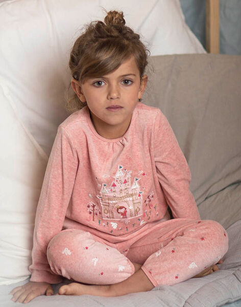 Pyjama jersey princesse et son château enchanté enfant fille CHOULAETTE / 22E5PF41PYJ303