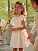 Robe à rayures jaune et écru FRERAYETTE / 23E2PFI5ROB005