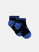 Chaussettes bleues à motif jacquard et animation requin en jersey KLOCHAGE / 24E4PGS1SOQC234