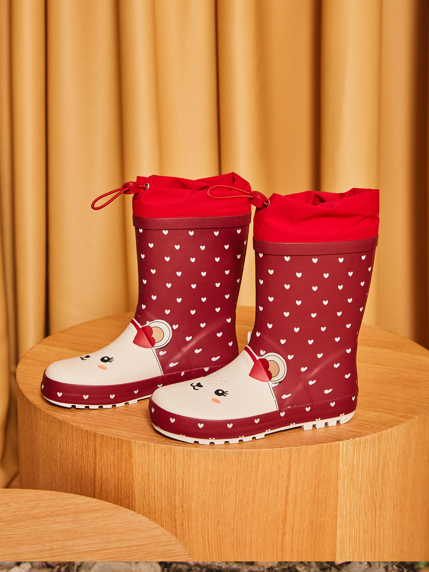 Bottes de pluie rouges motif souris Fille Sergent Major