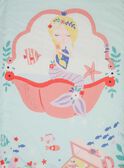 Parure de lit bleu turquoise et rose motif sirène TIPARURSIR / 20EZEN71PLC213