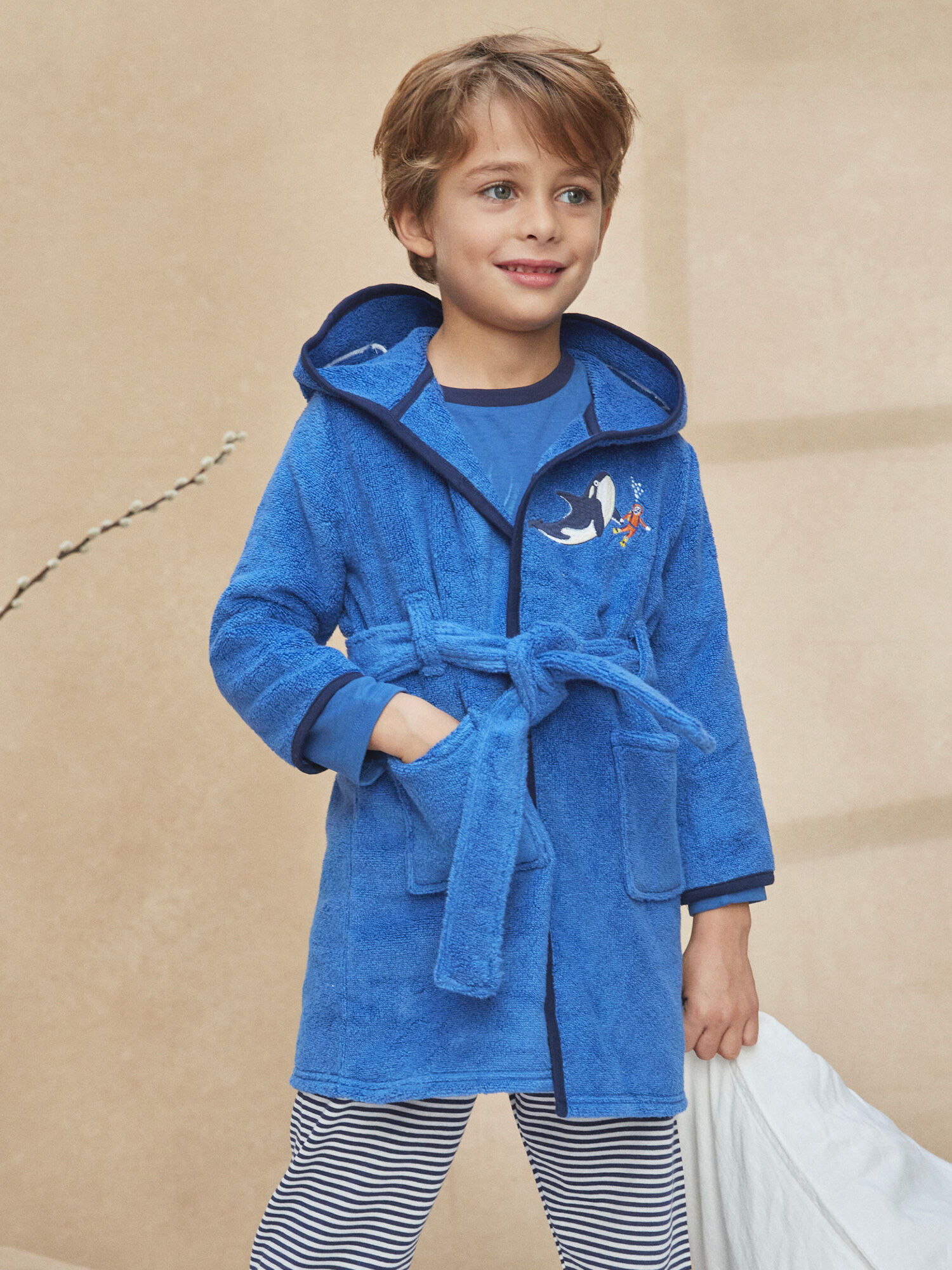 Peignoir Bleu Garcon Sergent Major