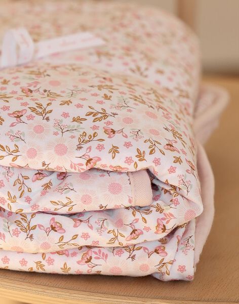 Couverture de naissance rose clair à fleurs FONDA / 23E0AF61D4P321