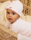 Grenouillère en velours et bonnet assorti rose bébé fille DONA_B / 22H0NF12GRE307