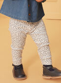 Legging écru à imprimé fleuri LACELINE / 24H1BFJ1LG001