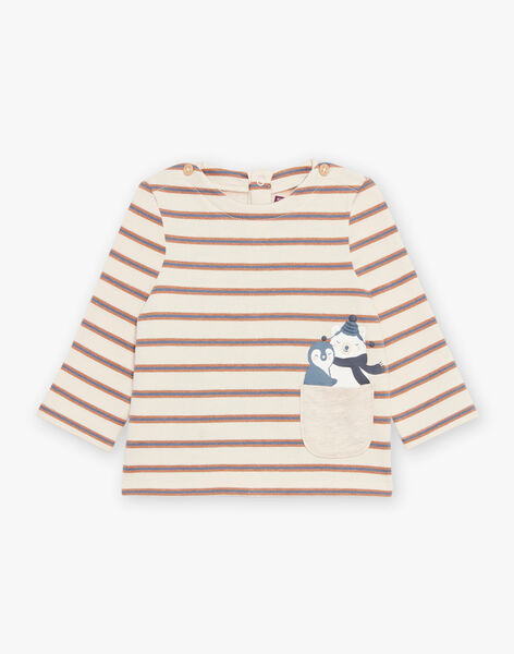 T-shirt à rayures beige DASAM / 22H1BGY3TMLA001