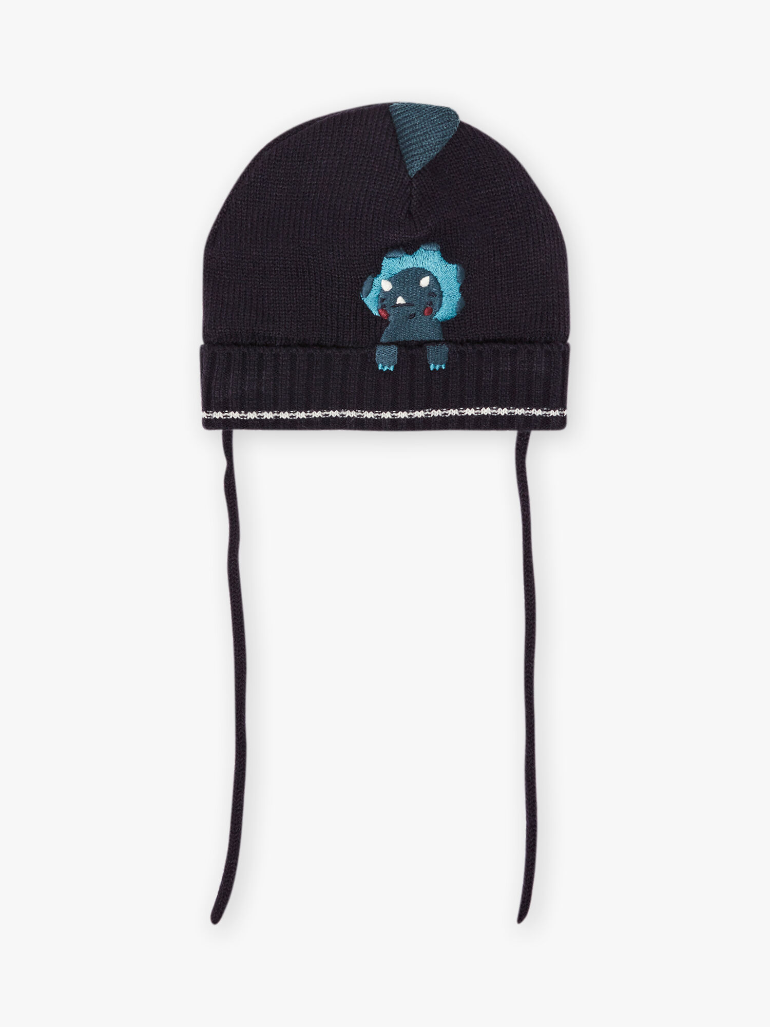 Bonnet bleu petrole motif dinosaure bebe garcon Garcon Sergent Major