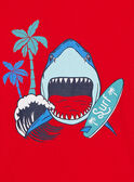 T-shirt rouge à motif requin enfant garçon CYDOAGE3 / 22E3PGT1TMCF525