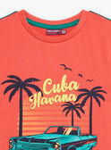 T-shirt rouge motif plage enfant garçon COACAGE / 22E3PGM1TMC506