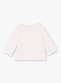 Ensemble veste en velours fantaisie et pantalon en tubique écru bébé fille ZOLOUNA / 21E0NFG2ENS000