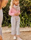Pantalon ciel avec ceinture à imprimé fleuri FLEMETTE / 23E2PFS1PAN020