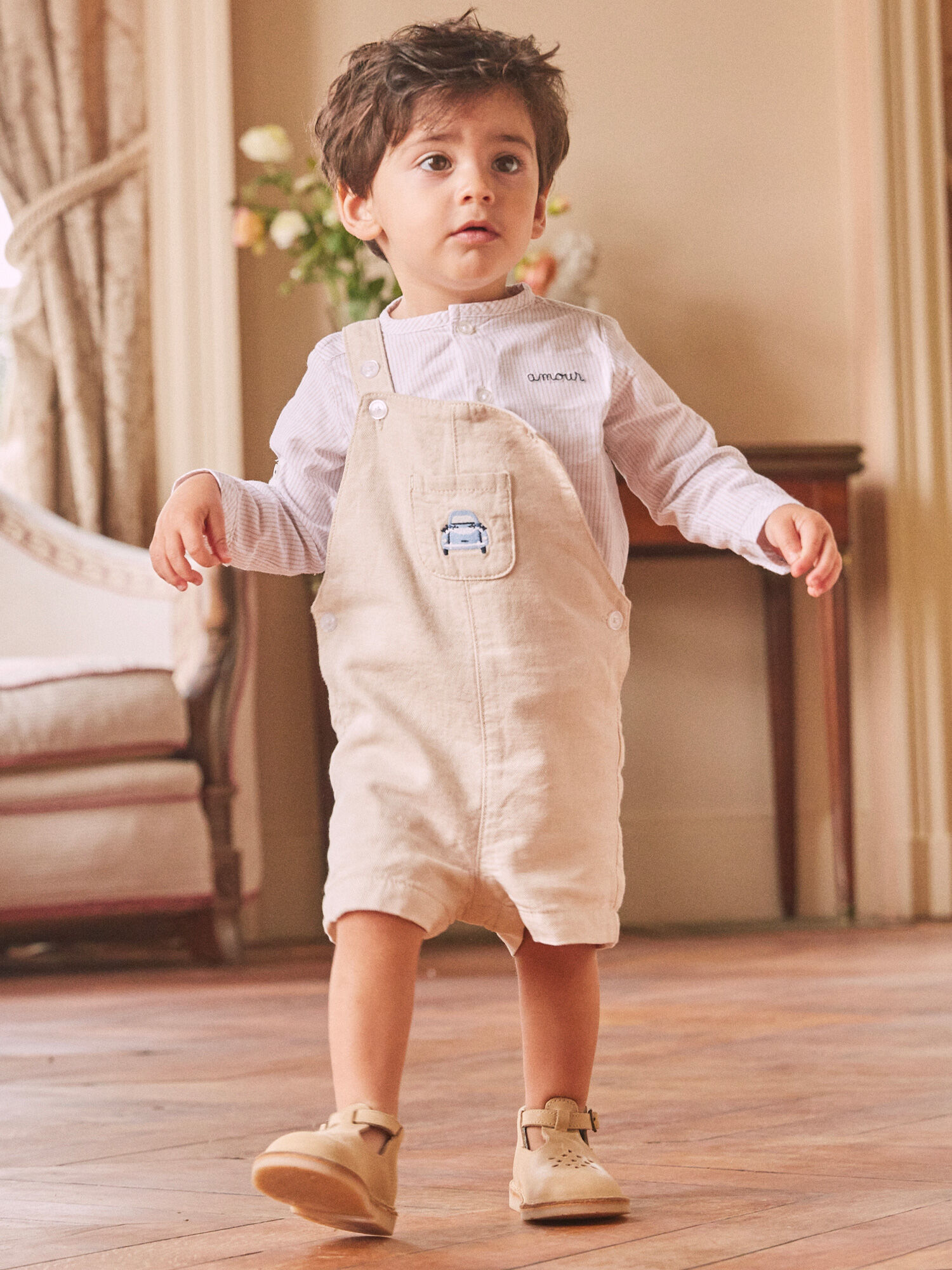 Ensemble body T shirt et salopette courte