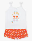 Débardeur et short blanc et orange en jersey FRUPETTE / 23E2PFU1ENS001