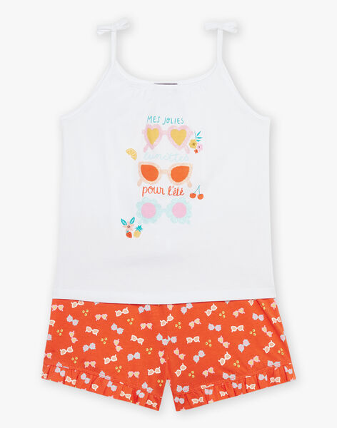 Débardeur et short blanc et orange en jersey FRUPETTE / 23E2PFU1ENS001