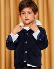 Veste en velours marine DAVELAGE / 22H3PGG1VES070