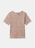 T-shirt rose à fleurs MIXETTE 2 / 25E2PF51TMC311