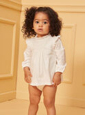 Blouse-body écrue à volants LACOLINE / 24H1BFJ1BOD001