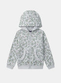 Sweat à capuche zippé vert d'eau MIXVIETTE / 25E2PF51JGHC242