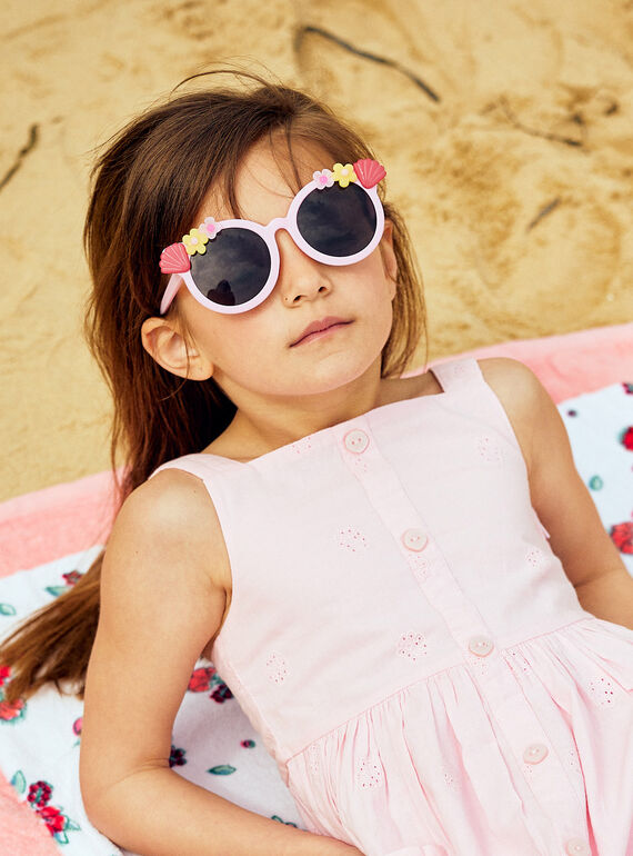 Lunettes de soleil à fleurs et coquillages enfant fille CRALUETTE / 22E4PFN1LUSD315