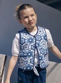 Gilet sans manches bleu et blanc réversible et matelassé LEGILETTE / 24H2PFJ1CSM001