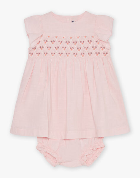 Robe rose en popeline FAFLEUR / 23E1BFI2ROBD320