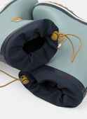 Botte de pluie bleu avec patch tête de léopard Garçon NINAGE / 25F10PG11D0C205