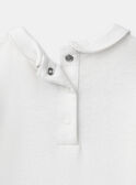Body blanc imprimé pommes et col claudine à broderies fleurs manches longues Bébé Fille NAGAELLE / 25H1BFM2BOD001