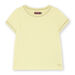 T-shirt jaune pale manches courtes et col rond enfant fille