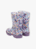 Bottes de pluie violettes à imprimé fleuri FAPLUIETTE / 23N10PF11D0C708