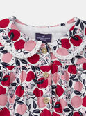 Blouse imprimé fleuri et pommes à col claudine dentellé Bébé Fille NAGEORGIA / 25H1BFM1CHE001