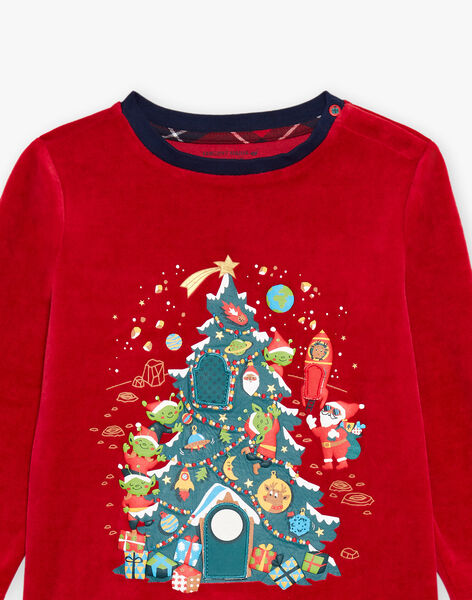 Pyjama de Noël en velours thème sapin DODILAGE / 22H5PG72PYJF528