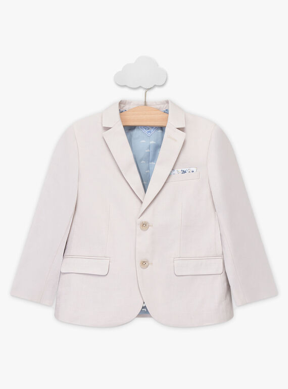 Veste de costume beige enfant garçon TICOSTAGE / 20E3PGJ1VES808
