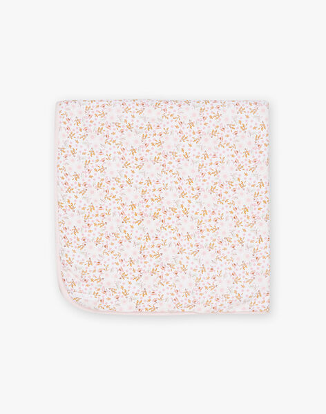 Couverture de naissance rose clair à fleurs FONDA / 23E0AF61D4P321