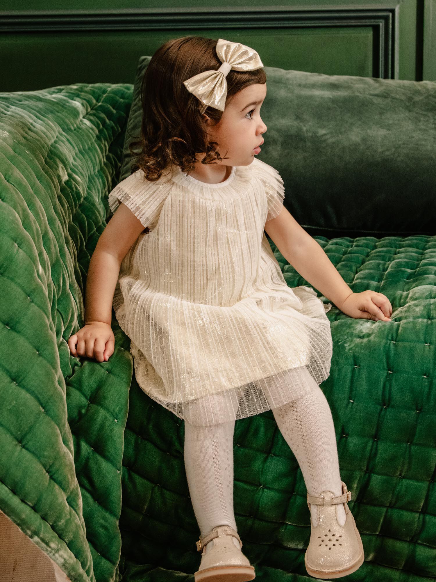 Tenue Noel Blanc et Or
