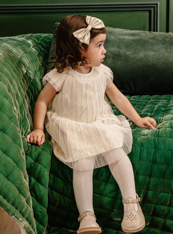 Robe plissée en tulle DAVOLIE / 22H1BF62ROB005