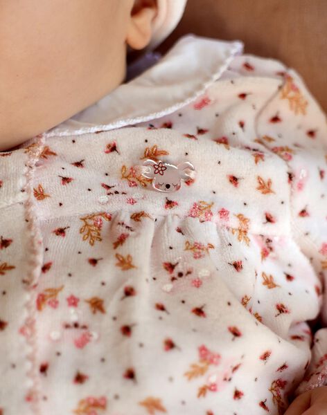 Pyjama et bonnet en velours rose clair FORRA_B / 23E0NF71GRE321