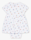 Robe écrue avec body intégré à imprimé fleuri FAZORA / 23E1BFR1ROB001