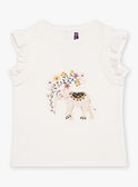 T-shirt écru à motif éléphant FLITIETTE / 23E2PFP1TMC001