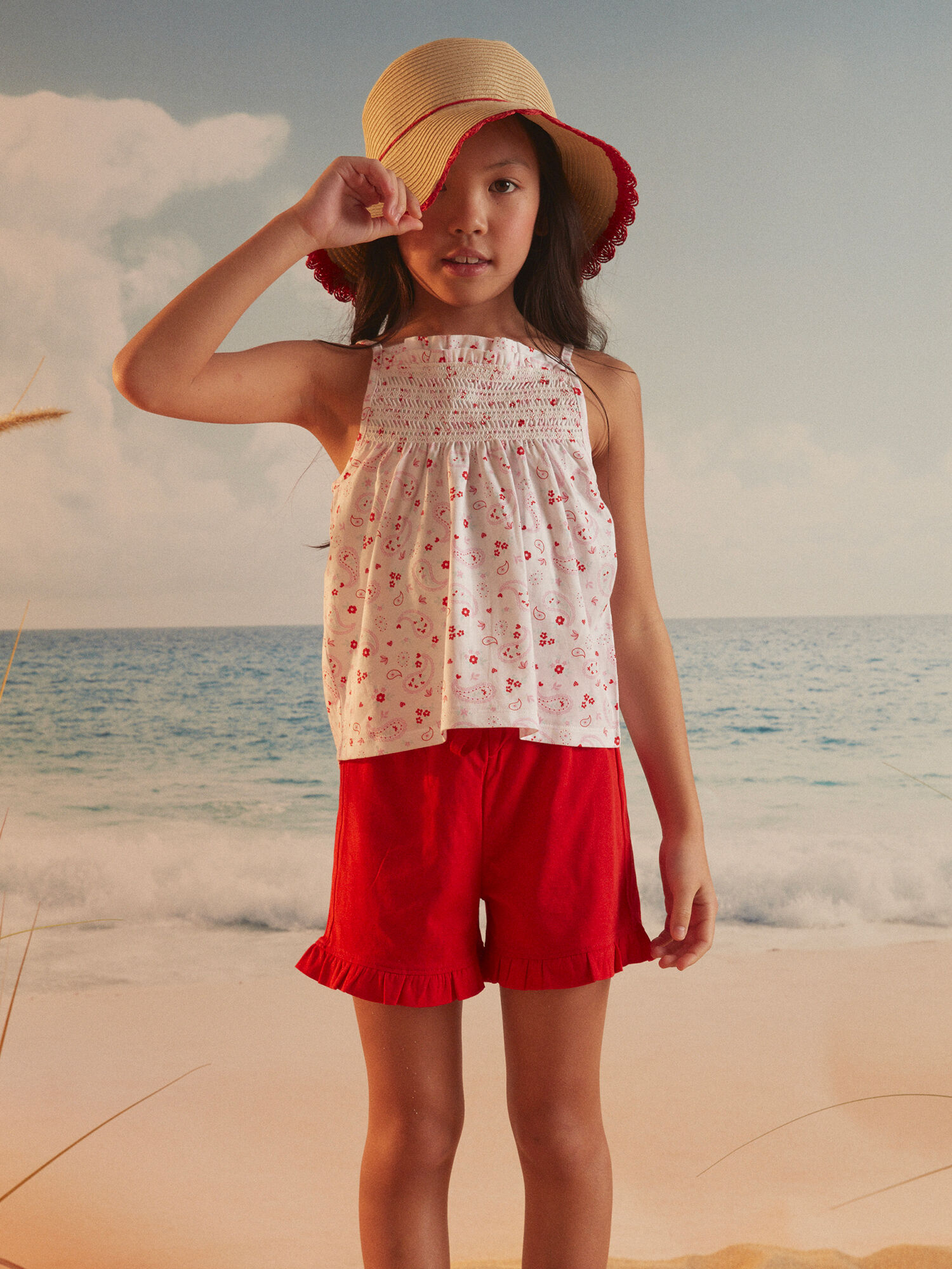Ensemble Ecru Fille Sergent Major