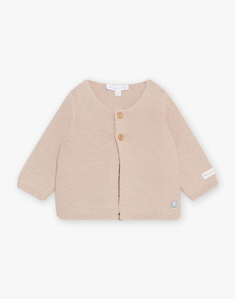 Gilet en tricot beige bébé garçon DOGAN / 22H0CG11GIL007