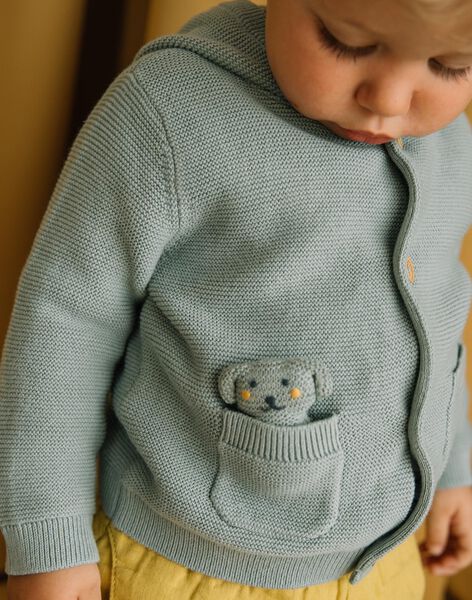 Gilet epais en mailles vert d'eau DADEAN / 22H1BGD2GIL631
