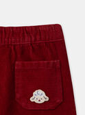 Pantalon en velours côtelé  LASAM / 24H1BGR1PAN501